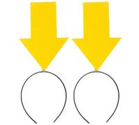 PSFDEWT 2Pcs Arrow Headband Funny Headbands with Yellow Arrow Hair Hoop Funny Party Headband for Girls Dress Hair Accessories for Party, Stage Performance, Halloween Mask