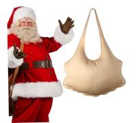PSFDEWT Fat Suit, Fake Padded Belly Santa Suit, Adjustable Santa Costume with Elastic Band, Zipper Claus Costume for Men Christmas Cosplay Prop Fat