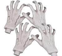 PSFDEWT Halloween Skeleton Hands 1 Pair Right and Left Realistic Skeleton Life Size Hands Plastic Witch Hand Scary Halloween Props for Decor Life Size