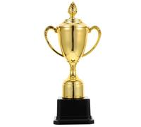 PSFDEWT Trophy Cup Golden Small Golf Trophy Awards with Lids 8.9 Inch Golden Plastic Toys for Kids Party Favors, Props, Rewards, Winning PrizesTrophy Cup