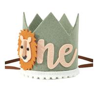 PSFXBM Baby First Birthday Crown, Jungle Wild One Hat 1st Birthday Hat Boy Lion Party Decorations, Suitable For Children'S Birthday Parties, Carnivals, Leaving Precious Memories For Children