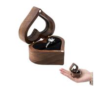 PSFXBM Ring Box, Engagement Ring Box, Ring Boxes For Jewellery, Wedding Ring Box, Can Store Earrings, Rings, Necklaces, Suitable For Marriage, Proposal, Gift Giving, Valentine'S Day Gifts（Black）