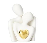 PSFXBM Romantic Couple Statue, Romantic Heart Statue for Couple and Love Figurines Ornaments, Abstract Sculpture Small Shelf Ornaments, Wedding for Valentine's Day, Wedding Anniversary
