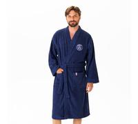 PSG Men's bathrobe with pockets Paris-Saint-Germain | 100% Cotton | OEKO-TEX | Size M | Blue