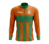 PSG Men's Cote D'Ivoire Concept Football Half Zip Midlayer Top in Orange | Size: 2XL PSG Orange 2XL