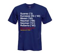 PSG Men's Personalised Barcelona 6 1 T-Shirt in Navy | Size: Small PSG Navy S
