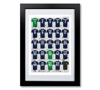 PSG Paris Saint Germain Squad 2024-2025 Signed Poster Print Framed Picture Photo Autograph Gift 24/25 Barcola Ousmane Dembele Desire Doue (A4 framed & mounted)