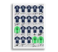 PSG Paris Saint-Germain team squad 2023 Signed poster print framed picture photo autograph gift Lionel Messi Mbappe Neymar (A4 POSTER ONLY)