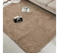 PSHCEE Carpet Rugs Living Room 220 x 260 cm Soft Shaggy Soft Modern Floor Machine Washable for Living Room, Bedroom, Nursery, Kids Baby, Camel
