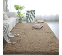 PSHCEE Living Room Rug 340 x 390 cm Anti Slip Modern High Pile Nursery Rug Modern, Underside, Washable Super Soft for Bedroom Living Room, Camel