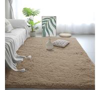 PSHCEE Living Room Rugs 145 x 300 cm Fluffy, Non Slip Fluffy Shaggy Rug Super Soft Easy to Clean for The Bedrooms and Kitchen, Camel