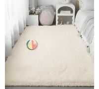 PSHCEE Shaggy Rug 100 x 200 cm Soft Touch Modern Indoor Rugs for Living Room Modern for Girls Bedroom, Living Room, Cream Color