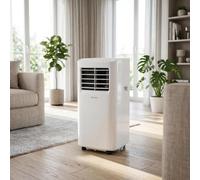 PSHZHIM 4-in-1 Portable Air Conditioner 12000BTU Smart WiFi & Remote, 24H Timer, Window Venting Kit, Mobile AC Unit for Home Office Rooms Up To 30m2, Efficient Cool, White, 7000 BTU