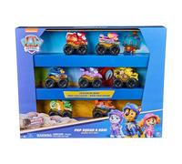 Psi Patrol: Rescue Wheels, 7-Piece Pup Squad Racers Gift Set with Exclusive Roxi Toy, Children's Toy for Children and Girls from 3 Years