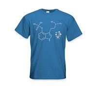 Psilocybin Chemical Formula Magic Mushrooms Men's T-Shirt (Small, Royal Blue)