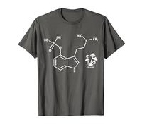 Psilocybin Chemical Formula Magic Mushrooms T-Shirt, Men, Asphalt Grey, Small