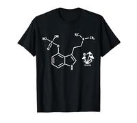 Psilocybin Chemical Formula Magic Mushrooms T-Shirt, Men, Black, X-Large