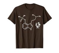 Psilocybin Chemical Formula Magic Mushrooms T-Shirt, Men, Brown, 3X-Large