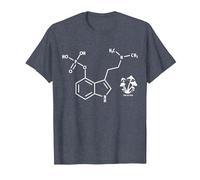 Psilocybin Chemical Formula Magic Mushrooms T-Shirt, Men, Heather Blue, XX-Large