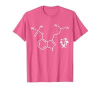 Psilocybin Chemical Formula Magic Mushrooms T-Shirt, Men, Pink Heather, 3X-Large