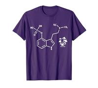 Psilocybin Chemical Formula Magic Mushrooms T-Shirt, Men, Purple, 3X-Large