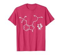Psilocybin Chemical Formula Magic Mushrooms T-Shirt, Men, Red Heather, X-Large