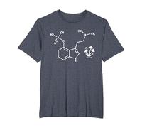 Psilocybin Chemical Formula Magic Mushrooms T-Shirt, Men's Big and Tall, Heather Blue, 3X Tall