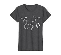 Psilocybin Chemical Formula Magic Mushrooms T-Shirt, Women, Dark Heather Grey, 3X-Large