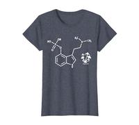 Psilocybin Chemical Formula Magic Mushrooms T-Shirt, Women, Heather Blue, 3X-Large