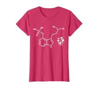 Psilocybin Chemical Formula Magic Mushrooms T-Shirt, Women, Red Heather, 3X-Large