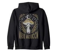 Psilocybin Fungi Retro Graphic Psychedelic Magic Mushroom Zip Hoodie