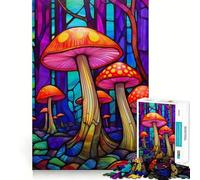 Psilocybin Mushroom Poster 1000 Piece Jigsaw Puzzle for Teenagers Reason Skill Toy Stress Free Exact Cut Lovely Present (38x26cm)