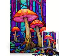 Psilocybin Mushroom Poster 1000 Piece Jigsaw Puzzles for Adults Jigsaw Mental Toy Soothing Fun Premium Cut Birthday Gift (38x52cm)
