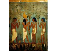 Pskgbxmu Pre-Printed Cross Stitch Kits for Adults Ancient Egyptian Figure 11CT Beginners Stamped Cross Stitch Kit DIY Embroidery Crafts Needle Point Starter Kit Home Decor 40x50 cm