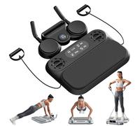 PSKJHN Pilates Board, Foldable Reformer Pilates Kit - Plank Trainer, Rebound Ab Roller, Resistance Bands & Push Up Board, Multifunctional Full Body Workout Machine, 330lbs Home Fitness Equipment