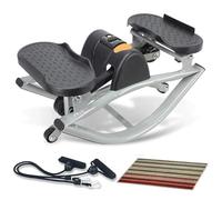 PSKJHN Rocking Stepper Side to Side, U-Shaped Rock Stepper Machine for Exercise at Home, Compact Stair Steppers with Digital Display & Resistance Bands for Legs, Glutes, Abs, 220 Lbs Capacity