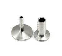 PSKOO Stainless Steel 304 KF25 Flange Adapter Compatible With Vacuum Hose Barb Fittings Vacuum Barb Hose Tubing Flange Adapter Connector Joint (Color : Silver, Size : KF25-9(joint dia.))