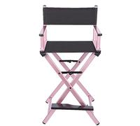 PSKSER Professional/Elegant Makeup Artist Chair, Aluminum, Pink, Foldable, Portable, Recommended for Camping