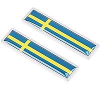 PSL Automotive Flag Decal Metal Stickers for Car Wing Styling Motorcycle Accessories Badge Label Emblem Car Stickers 2ps (Sweden)