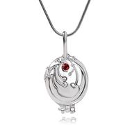 PSL Elena Gilbert Vervain Antique Silver Tone Crystal Pendant Necklace for Fans Cosplay Costume Jewellery
