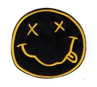PSL Nirvana Smiley Premium Quality Embroidered Iron on Patch - Applique - DIY - Easy Application