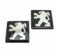 PSL Remote Alloy Domed Self Adhesive Key Fob Logo in Chrome 1.5cm for Peugeo Car Keys 2pcs