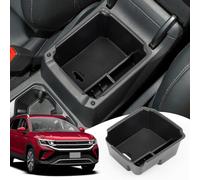 PSLER Car Center Console Armrest Secondary Organizer Tray for VW MK2 Limited SEL Trendline Allspace Facelift Taos Comfortline SEL Seat Tarraco, Car Multifunctional Storage Box Organiser