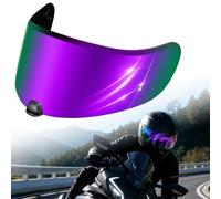 PSLER for HJ-20M Motorcycle Helmet Shield Replacement Visor Compatible with HJC FG-17, IS-17, FG-ST, C70, C70N, Anti-Scratch UV Protection Face Shield, Pinlock Ready(Deep Purple)