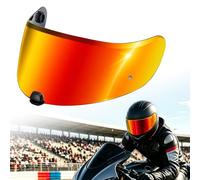PSLER for HJ-20M Motorcycle Helmet Shield Replacement Visor Compatible with HJC FG-17, IS-17, FG-ST, C70, C70N, Anti-Scratch UV Protection Face Shield, Pinlock Ready(Deep Gold Red)