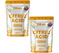 Psn Citric Acid Fine Granulated 2 X 1Kg - 2Kg For Descaler, Multi-Surface & Multi-Purpose Cleaner, Limescale