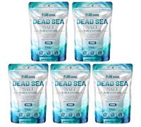 PSN Dead Sea Salt Fine 1Kg - Pure Natural Mineral-Rich Bath Salt for Relaxation, Foot Soaks, Stress Relief & Muscle Recovery - Premium Spa-Grade Salt (Pack of 5)