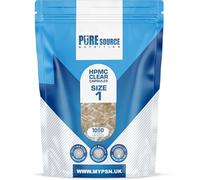 PSN Empty Clear Capsules Size 1 - HPMC Vegan Capsules | Pharmaceutical Grade | Easy to Fill | Secure Lock Design | Compatible with Capsule Filling Machines | Ideal for DIY Supplements (Size 1 x 1000)