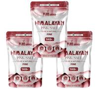 PSN Himalayan Pink Salt 1kg - Fine | 100% Pure & Natural | Food Grade Mineral Salt | Ideal for Cooking, Spa, Bath Soak, Health, Agriculture & Industrial Use (Pack of 3)