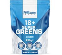PSN Vegan Super Greens Powder 18 Superfoods Supergreens Blend with Green Tea, Maca, Inulin, Wheat Grass, Alfalfa, Barley Grass, Moringa, Spirulina, Hemp Seed Powder (250g, Unflavoured)